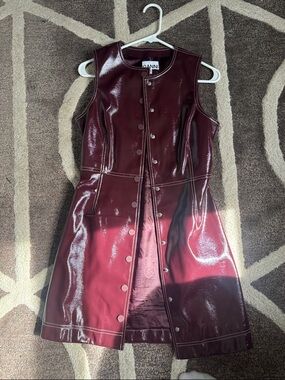 Ganni leather dress